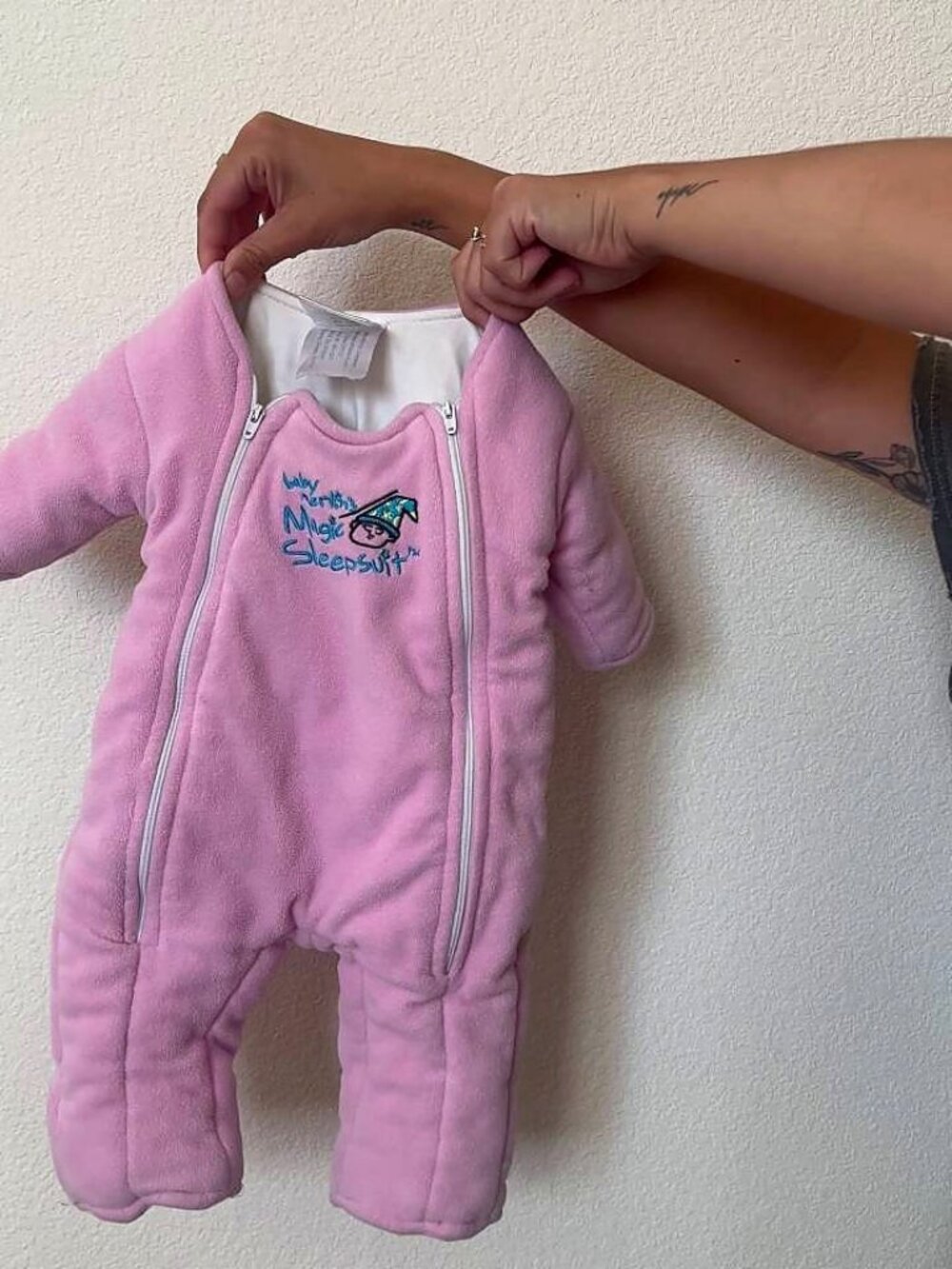 Baby Merlin's Magic Sleepsuit Pink Fleece Size Small 3-6 Months 12-18 lbs
